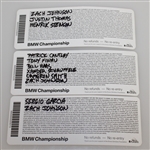 Three Multi-Signed BMW Championship Tournament Tickets JSA ALOA