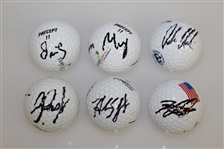 Six Rising PGA Golf Stars JSA ALOA