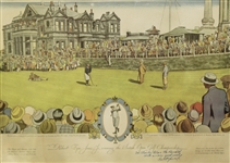 Bobby Jones Signed (10) 1930 Currier & Ives St. Andrews to HOFer Charles Blair MacDonald -  FULL JSA #Z51466