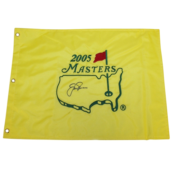 Jack Nicklaus Signed 2005 Masters Embroidered Flag - Final Masters JSA ALOA