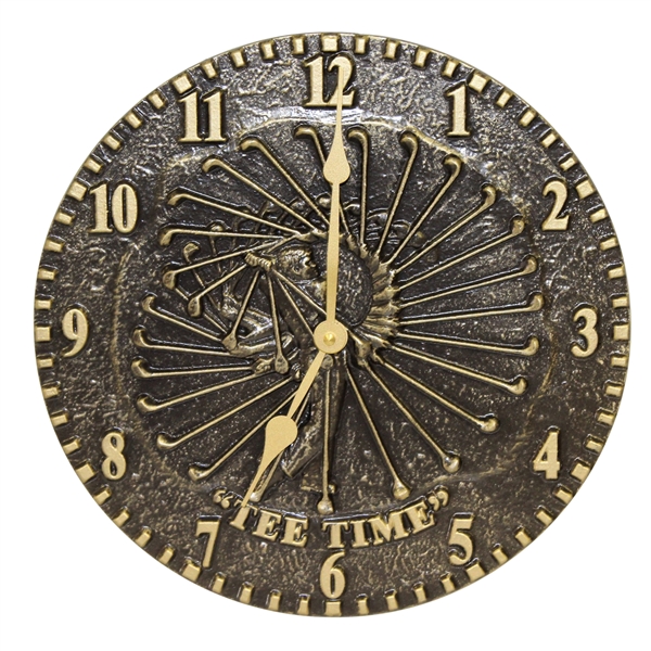 Handmade Golfer Tee Time Stop-Action Swing Aluminum Wall Clock - Mint Condition