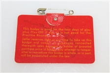 Jack Nicklaus Signed 1972 Masters Series Badge #26527 JSA ALOA
