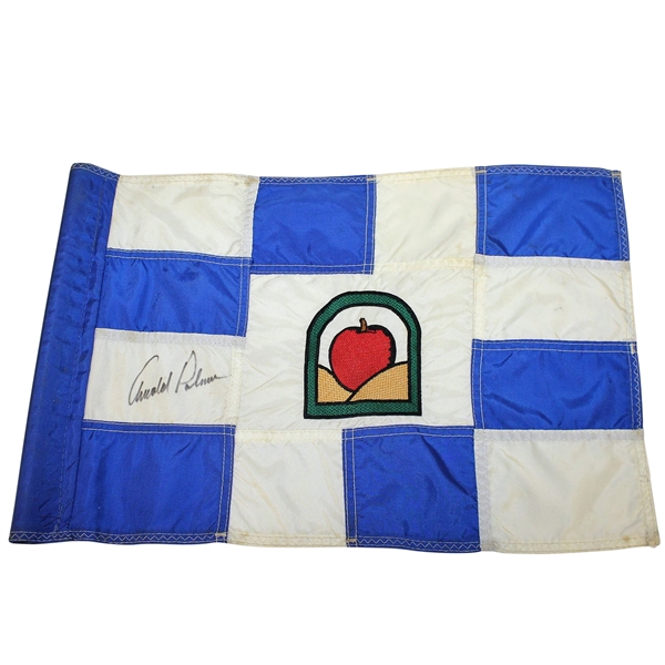 Arnold Palmer Signed Blue & White Course Used Flag from Treesdale CC JSA ALOA