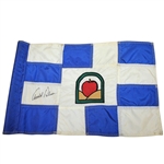 Arnold Palmer Signed Blue & White Course Used Flag from Treesdale CC JSA ALOA