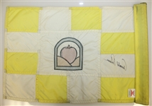Arnold Palmer Signed Yellow & White Course Used Flag from Treesdale CC JSA ALOA
