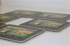 Six Classic St. Andrews Unused National Railway Poster Advertising Coasters with Box