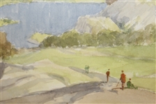 'From the Ladies View Near Killarney' - Ireland Original Watercolor by Montague Webb - Framed