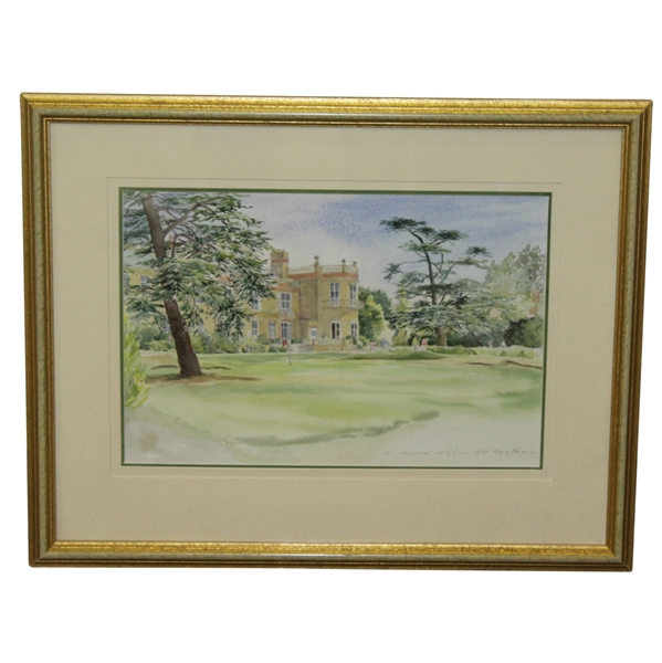 Chistlehurst GC Original Watercolor by Mary Fanier - Circa 1998 - Framed