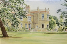 Chistlehurst GC Original Watercolor by Mary Fanier - Circa 1998 - Framed