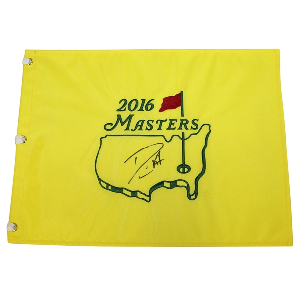 Danny Willett Signed 2016 Masters Embroidered Flag JSA ALOA