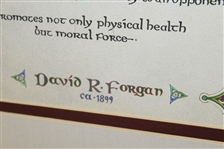 'The Golfer's Creed' Display by David Forgan - One of a Kind Presentation - Framed