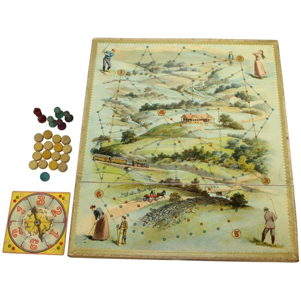 Circa 1905 McLoughlin Bros Game with Spinner and Pieces