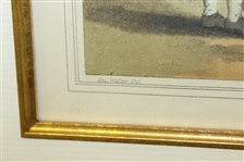 Circa 1885 'Knurr & Spell' Engraving by E. Kaufman from Original Circa 1814 By George Walker Del - Framed