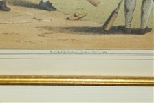 Circa 1885 'Knurr & Spell' Engraving by E. Kaufman from Original Circa 1814 By George Walker Del - Framed
