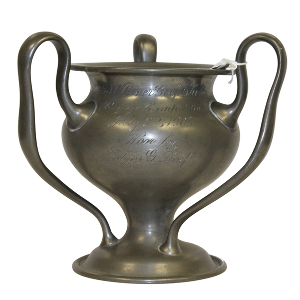 1905 Fall River Golf Club Pewter Trophy Won by Edgar Durfee