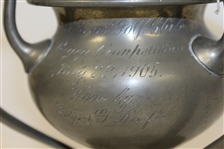 1905 Fall River Golf Club Pewter Trophy Won by Edgar Durfee