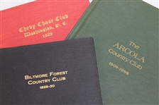1930 Biltmore Forest CC, 1968 The Arcola CC, & 1929 Chevy Chase Club Books - Roth Collection