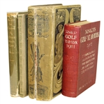 Four Golf Books: Nisbet Golf Yearbook, Dog/Cat Tales, Never Cured Dont Care, & Badminton - Roth Collection