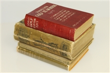 Four Golf Books: Nisbet Golf Yearbook, Dog/Cat Tales, Never Cured Don't Care, & Badminton - Roth Collection