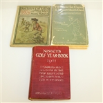 Four Golf Books: Nisbet Golf Yearbook, Dog/Cat Tales, Never Cured Don't Care, & Badminton - Roth Collection