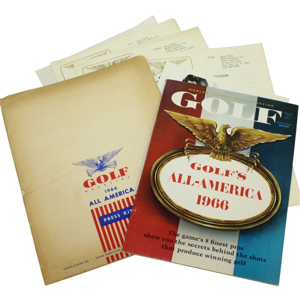 1966 Golf Magazine All America Press Kit with Magazine & Papers - Roth Collection