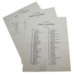 1983, 1984, & 1985 Masters Tournament Par-3 Contest Pairing Sheets - Roth Collection