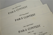 1983, 1984, & 1985 Masters Tournament Par-3 Contest Pairing Sheets - Roth Collection