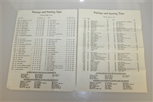 Nine Masters Tournament Sunday Pairing Sheets - 1979, 1981-1985, 1987(x2), & 1988 - Roth Collection