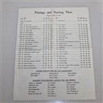 Nine Masters Tournament Sunday Pairing Sheets - 1979, 1981-1985, 1987(x2), & 1988 - Roth Collection
