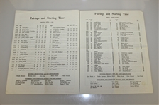 Three Masters Tournament Pairing Sheets - 1981 Friday, 1983 Monday, 1985 Friday - Roth Collection
