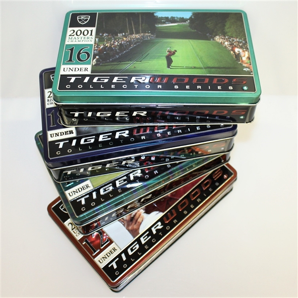 Tiger Slam Commemorative Golf Ball Tins from Each Leg - Complete Set