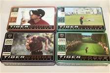 Tiger Slam Commemorative Golf Ball Tins from Each Leg - Complete Set