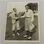 1927 Tommy Armour US Open Wire Photo - Harry Cooper Congratulating at Oakmont - June 23rd