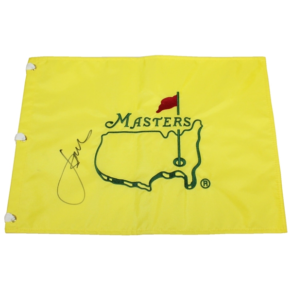 Jordan Spieth Signed Undated Masters Embroidered Flag PSA/DNA Full Letter