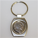 Bobby Jones Commemorative Buffalo Nickel Keychain - In life, as in golf, we play the ball as it lies 