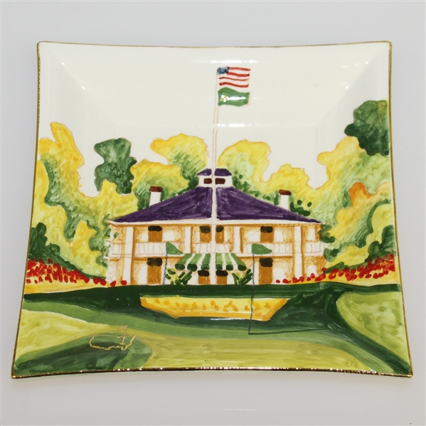 Augusta National Clubhouse Hand Painted Ceramic Masters Dish - Made in Italy
