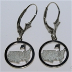 Augusta National Sterling Silver Map/Flag Earrings