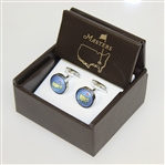 Masters Undated Carolina Lt. Blue Silk Cuff Links in Original Box