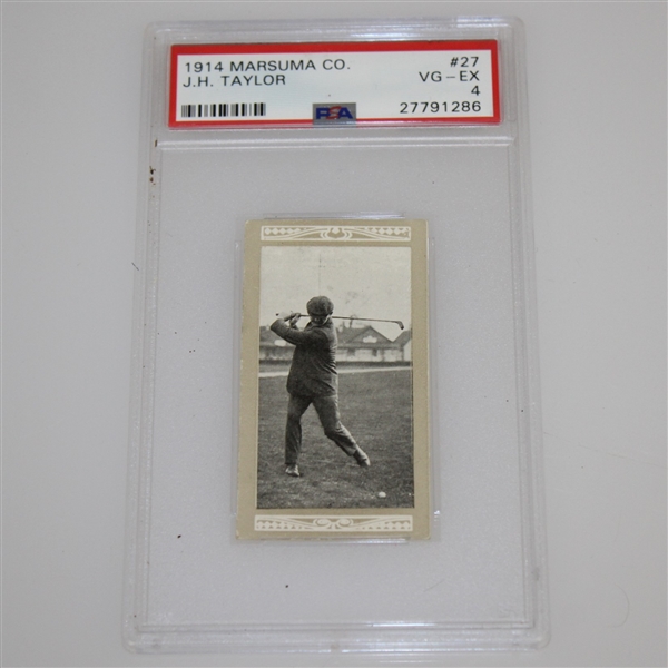 1914 J.H Taylor Marsuma Co. Cigarette Golf Card #27 - PSA#27791286