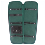 Augusta National Khaki Leather & Canvas Tie/Overnight Kit Bag