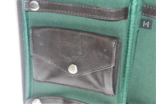 Augusta National Khaki Leather & Canvas Tie/Overnight Kit Bag