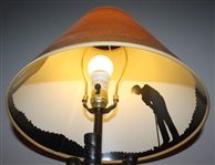 Golfer Themed Lamp with Three Crossed Clubs & Golf Ball Display - Great Presentation 