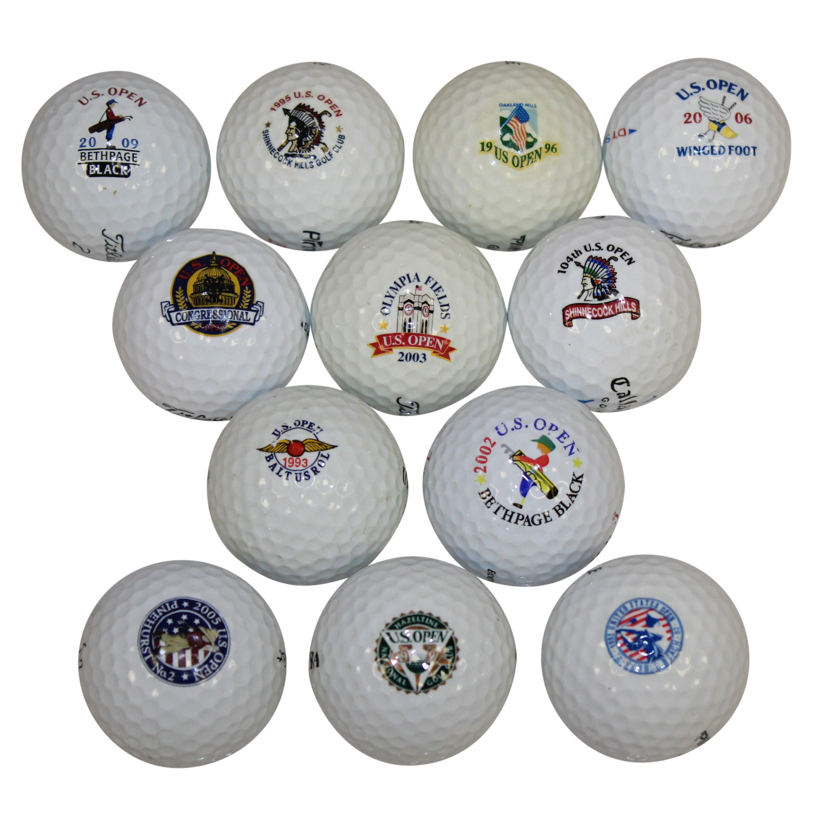 Lot Detail Twelve Various US Open Championship Logo Golf Balls