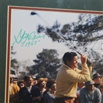 Gay Brewer Signed Masters Shot Display with Notation - Framed JSA ALOA