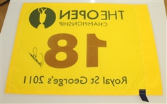 Arnold Palmer Signed 2011 Open Championship at Royal St. George's Flag JSA ALOA