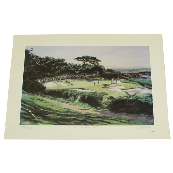 Ltd Ed 1985 Cypress Point Hole #15 Print Signed by Artist J. Fitzpatrick