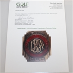 Deane Beman's 1959 US Amateur Championship Contestant Badge -  Jack Nicklaus Win!