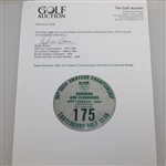Deane Beman's 1964 US Amateur Championship Grounds & Clubhouse Badge-Canterbury G.C., Cleveland