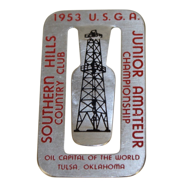 Deane Bemans 1953 U.S.G.A. Junior Amateur Championship at Southern Hills Contestants Money Clip