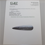 Deane Beman's 1963 US Amateur Championship at Wakonda  Divot Tool